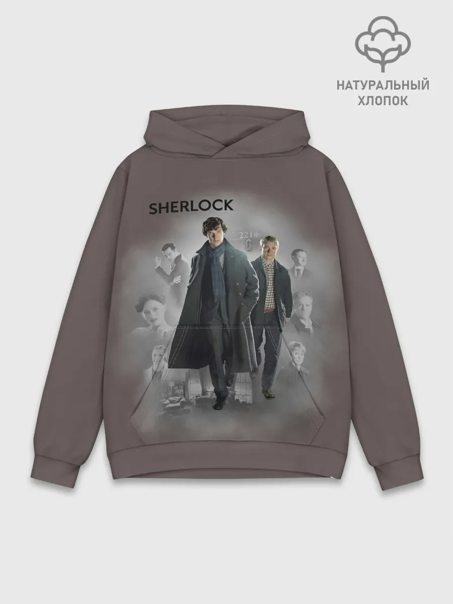 Худи мужской база хлопок / SHERLOCK | ШЕРЛОК