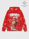 Худи мужской база хлопок / FORTNITE НОВОГОДНИЙ.