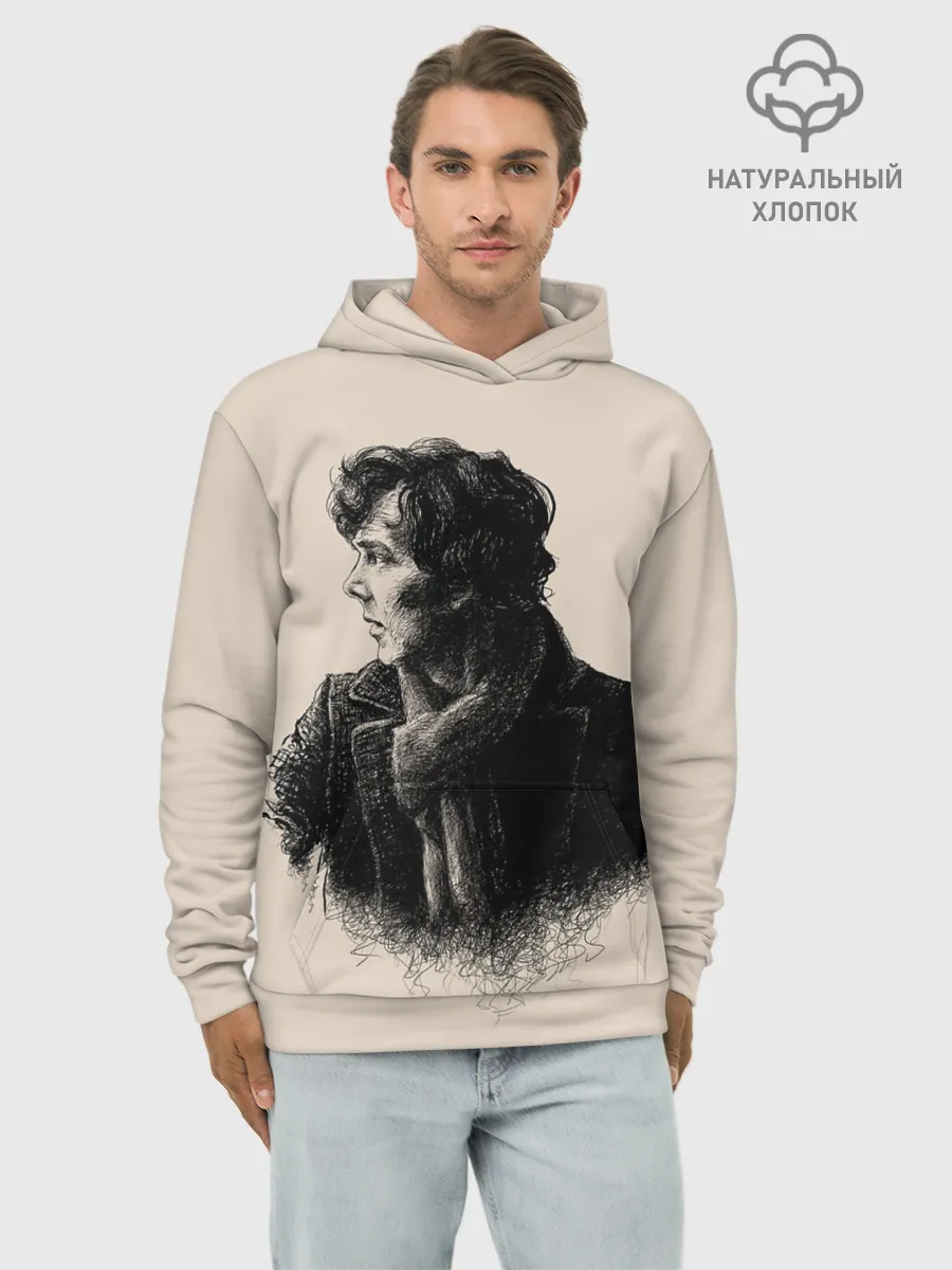 Худи мужской база хлопок / Sherlock