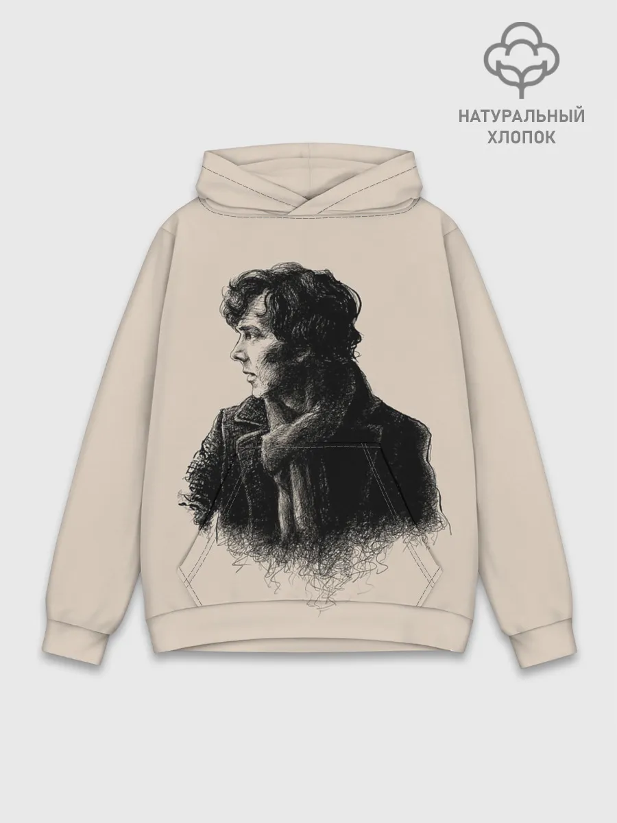 Худи мужской база хлопок / Sherlock