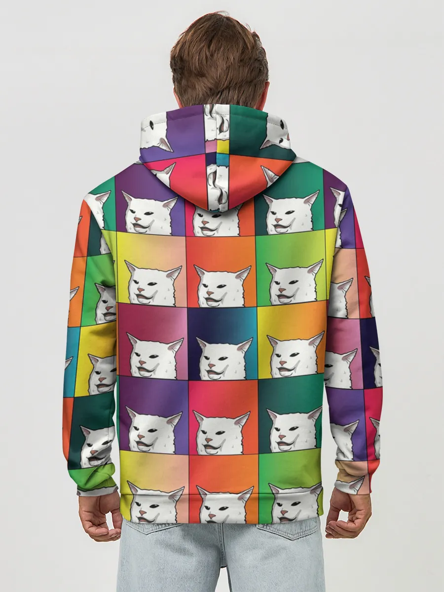 Худи мужской база хлопок / Woman Yelling at Cat