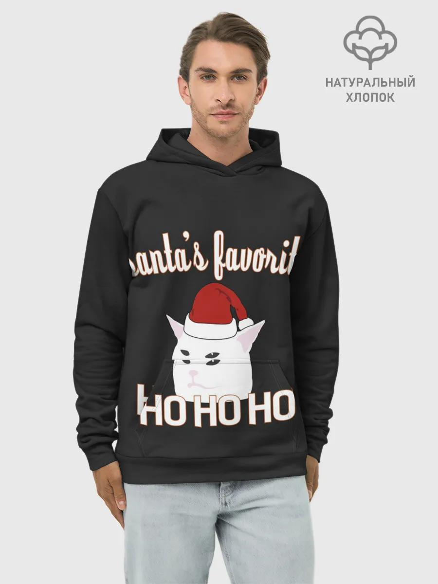 Худи мужской база хлопок / Woman Yelling at Cat