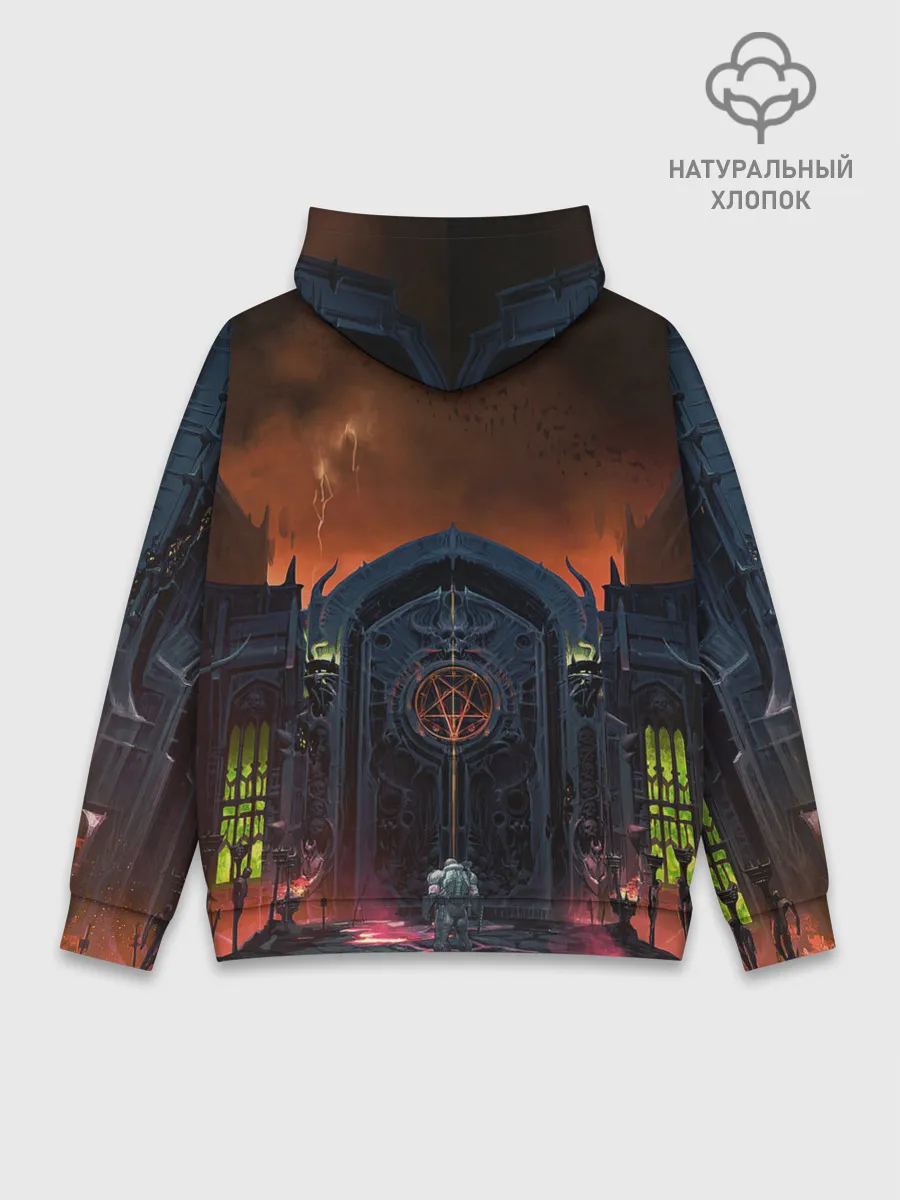 Худи мужской база хлопок / DOOM - Hellgate