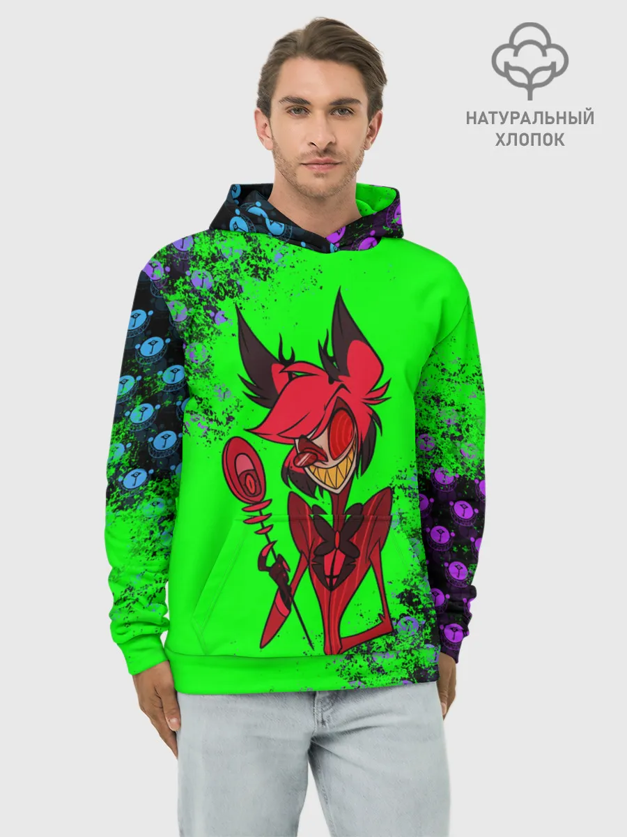 Худи мужской база хлопок / Hazbin Hotel Alastor