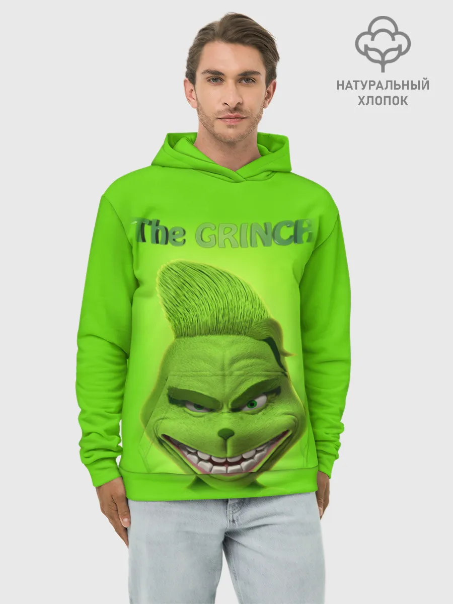 Худи мужской база хлопок / Grinch Face