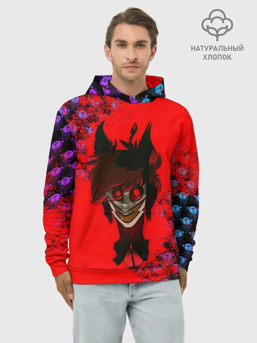 Худи мужской база хлопок / Hazbin Hotel Alastor