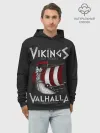 Худи мужской база хлопок / Vikings Valhalla