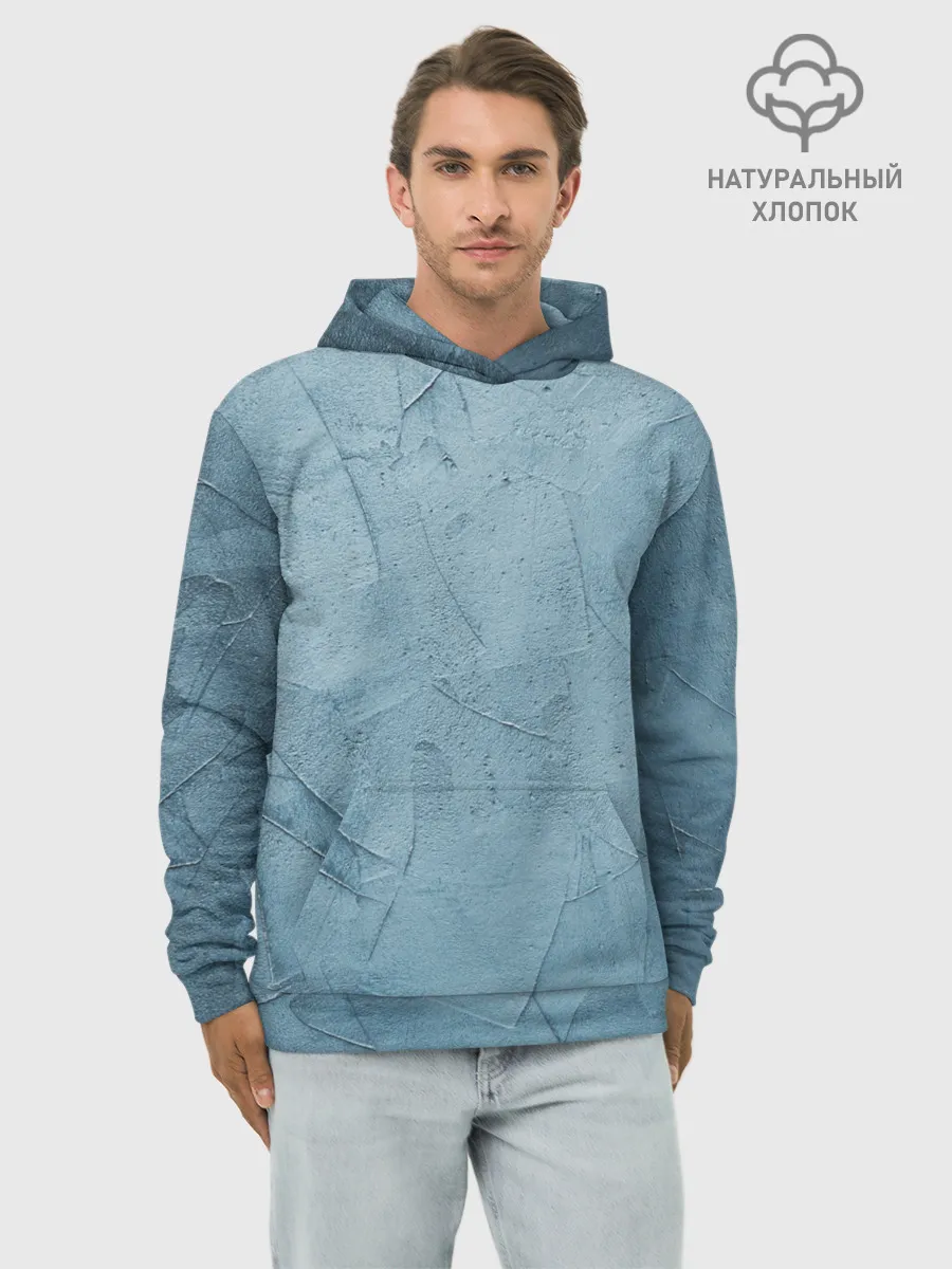 Худи мужской база хлопок / Оттенки синего
