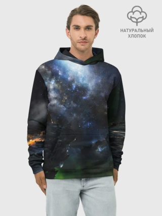 Худи мужской база хлопок / Космос