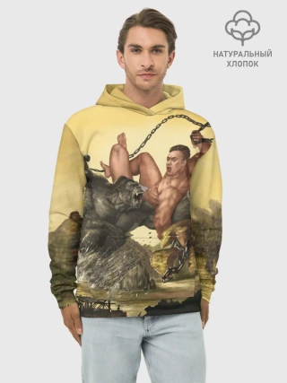 Худи мужской база хлопок / Aniki Fight Art