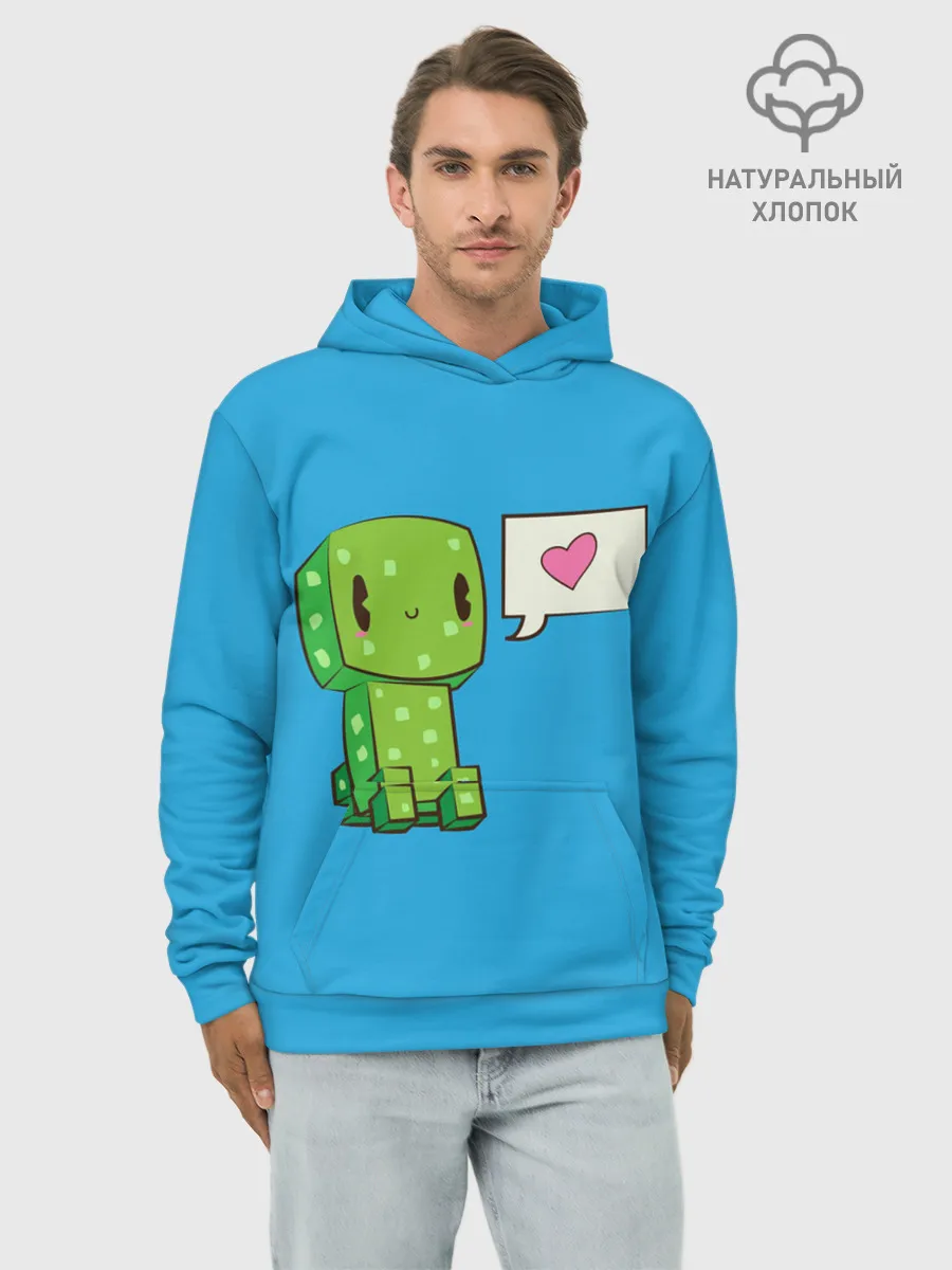 Худи мужской база хлопок / MINECRAFT