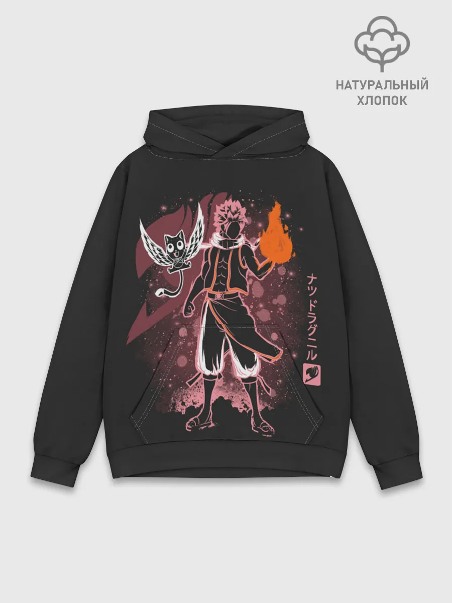 Худи мужской база хлопок / Нацу Драгнил и Хэппи