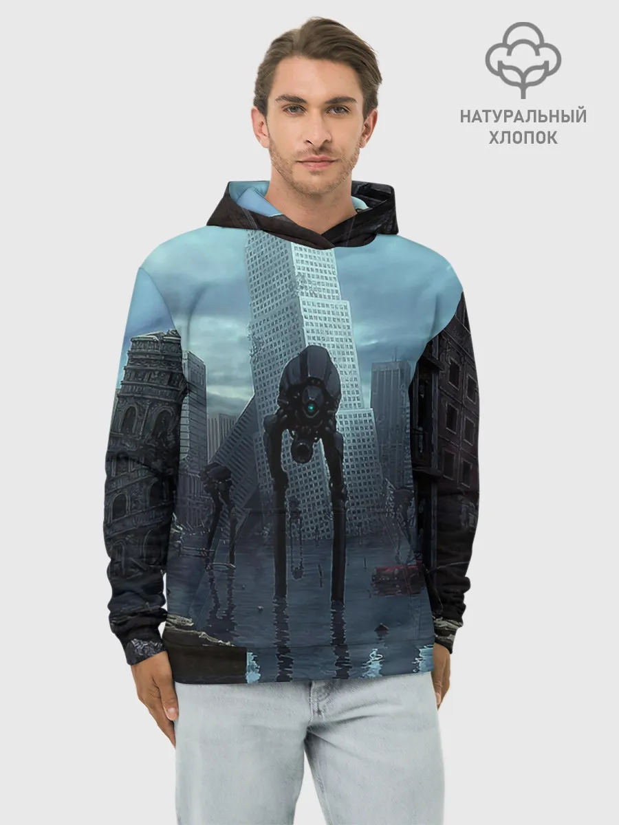 Худи мужской база хлопок / Халф-лайф