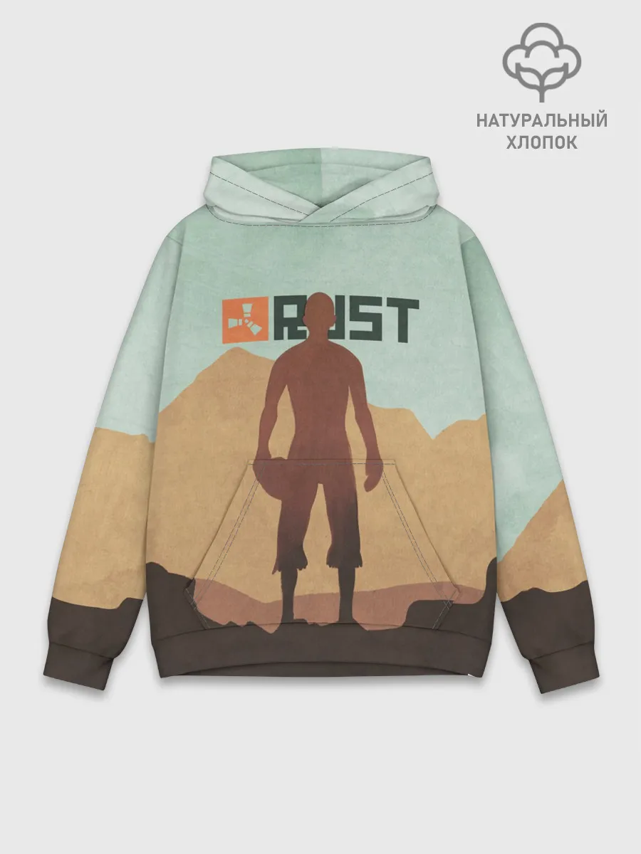 Худи мужской база хлопок / Rust