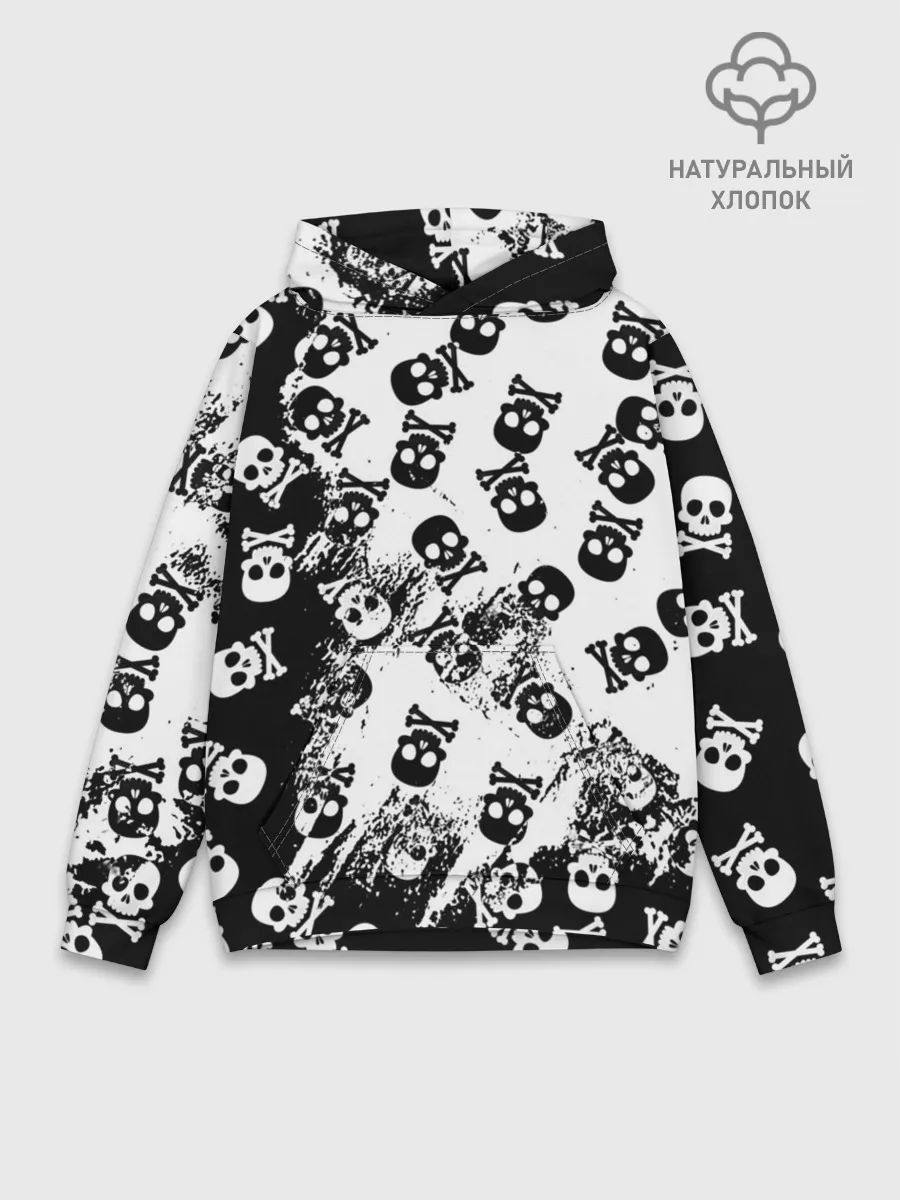 Худи мужской база хлопок / Черепа
