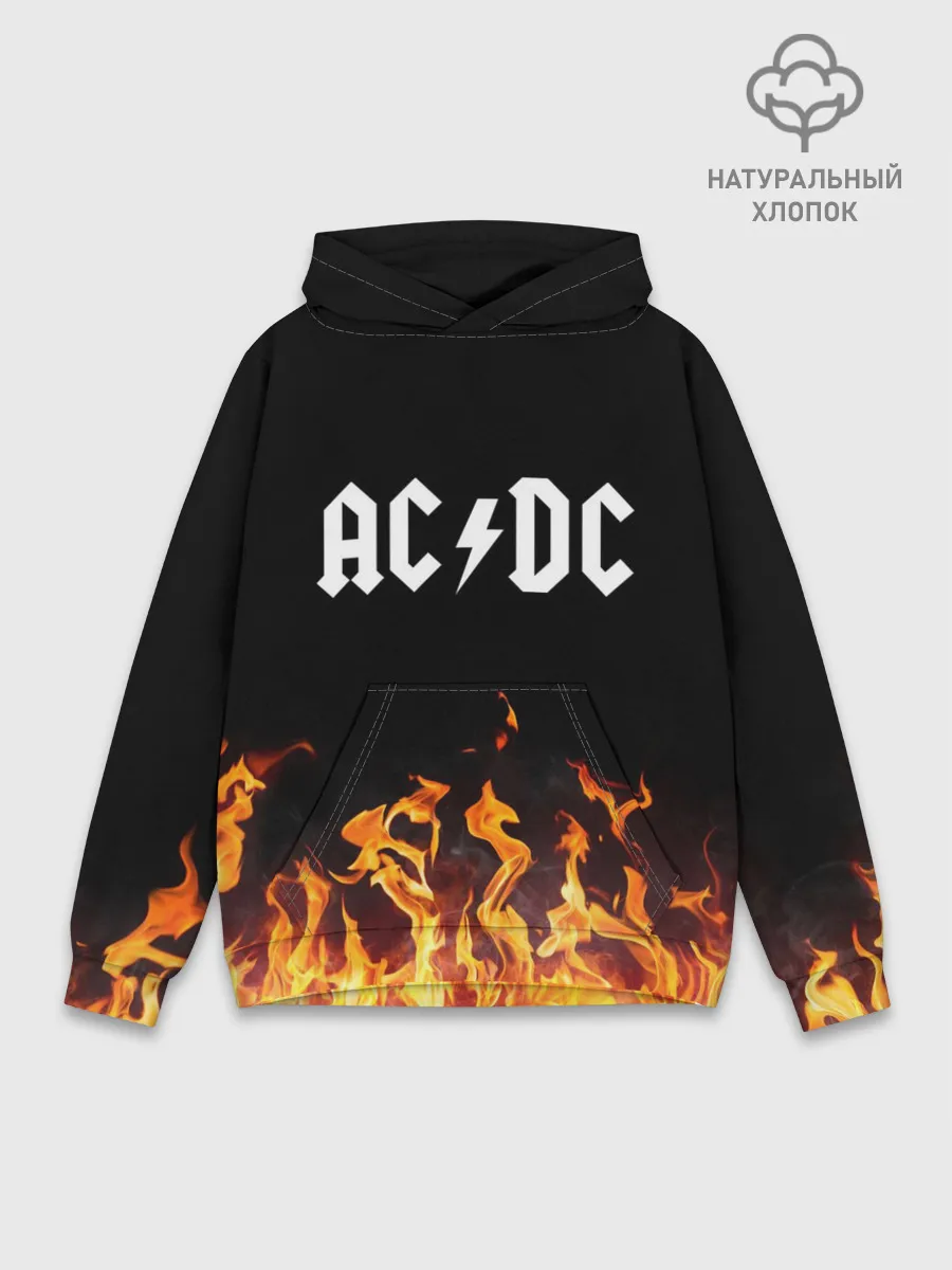 Худи мужской база хлопок / AC DC
