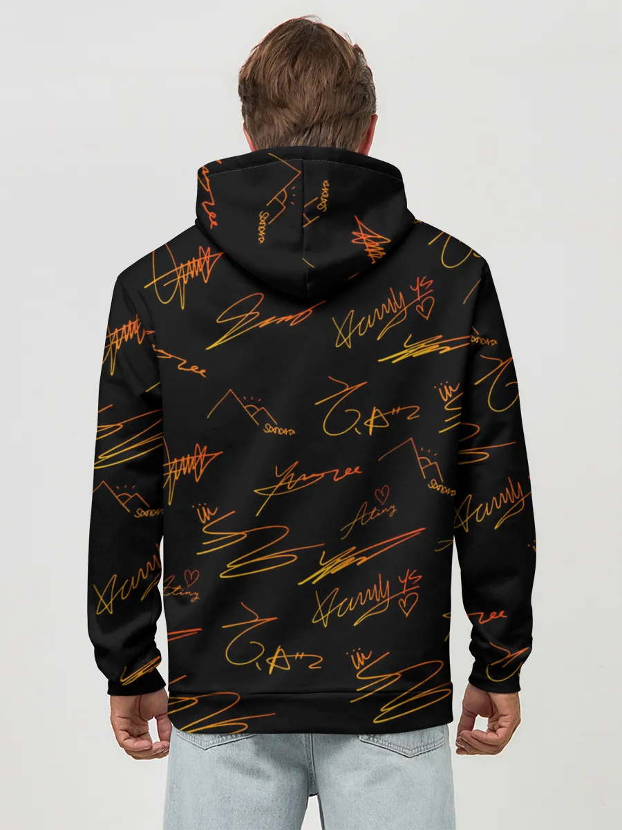 Худи мужской база хлопок / ATEEZ АВТОГРАФЫ