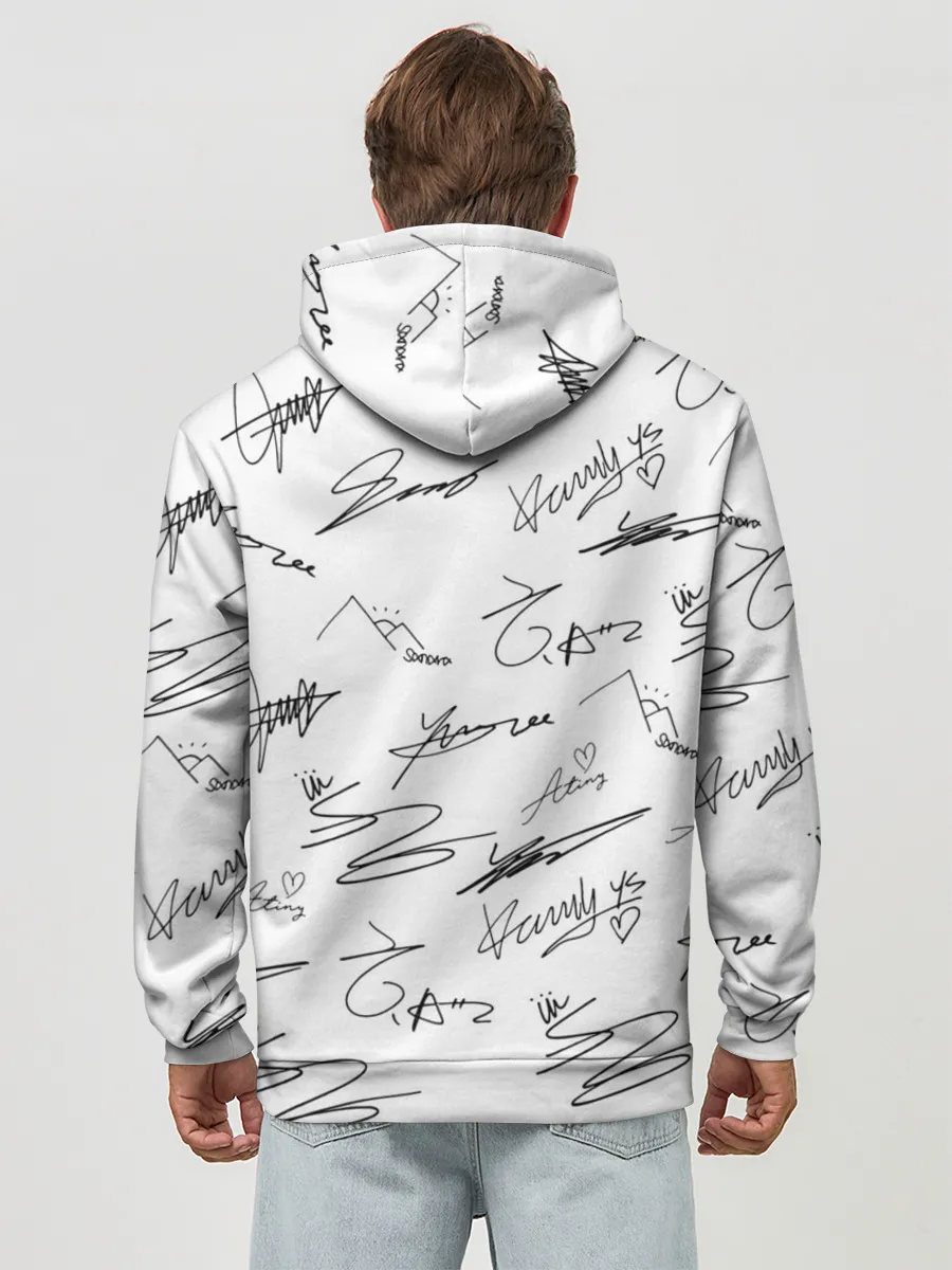Худи мужской база хлопок / ATEEZ АВТОГРАФЫ