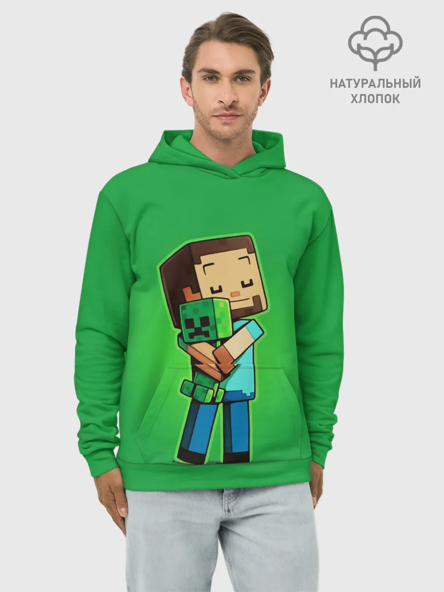 Худи мужской база хлопок / MINECRAFT