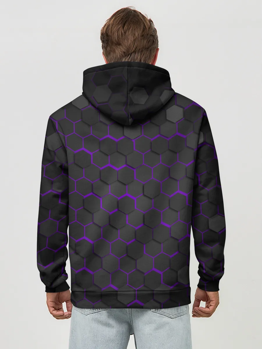 Худи мужской база хлопок / OCTAGON сиреневый