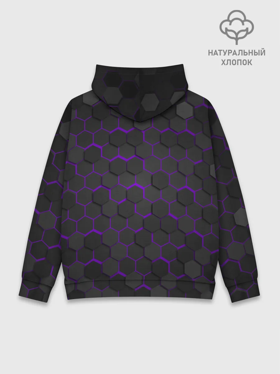 Худи мужской база хлопок / OCTAGON сиреневый