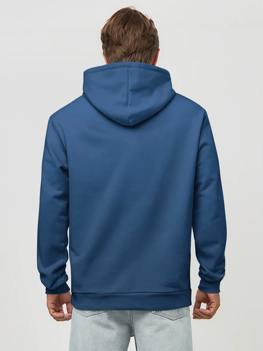 Худи мужской база хлопок / 19-4052 Classic Blue