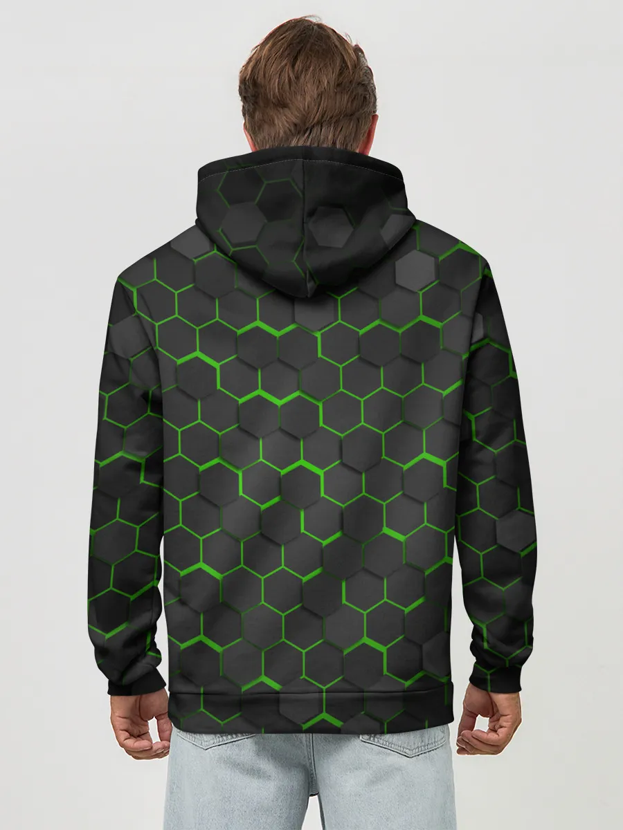 Худи мужской база хлопок / OCTAGON зеленый