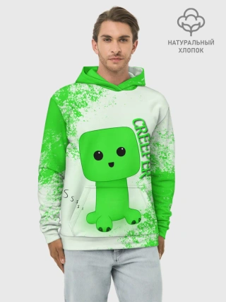 Худи мужской база хлопок / MINECRAFT CREEPER