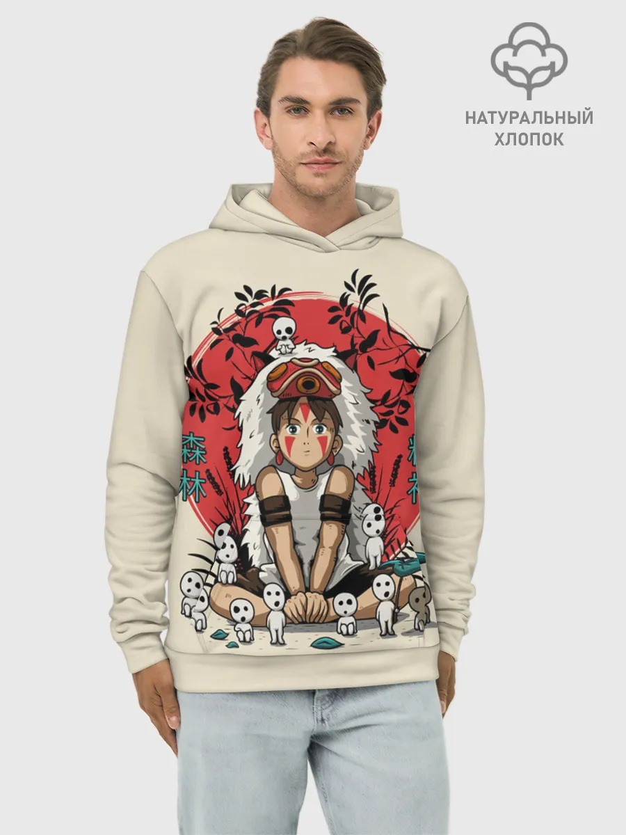 Худи мужской база хлопок / Princess Mononoke