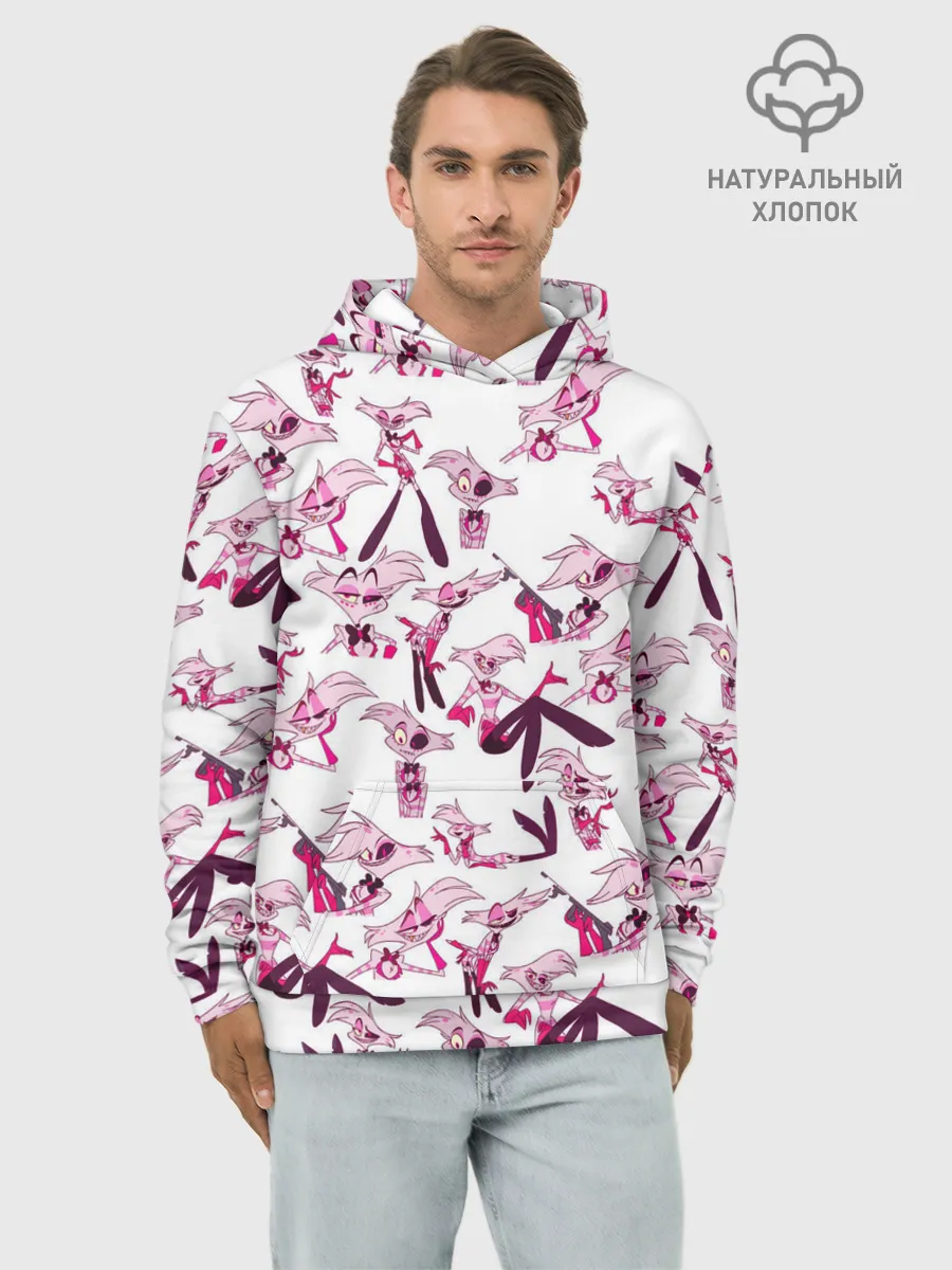Худи мужской база хлопок / Hazbin Hotel: Angel Dust