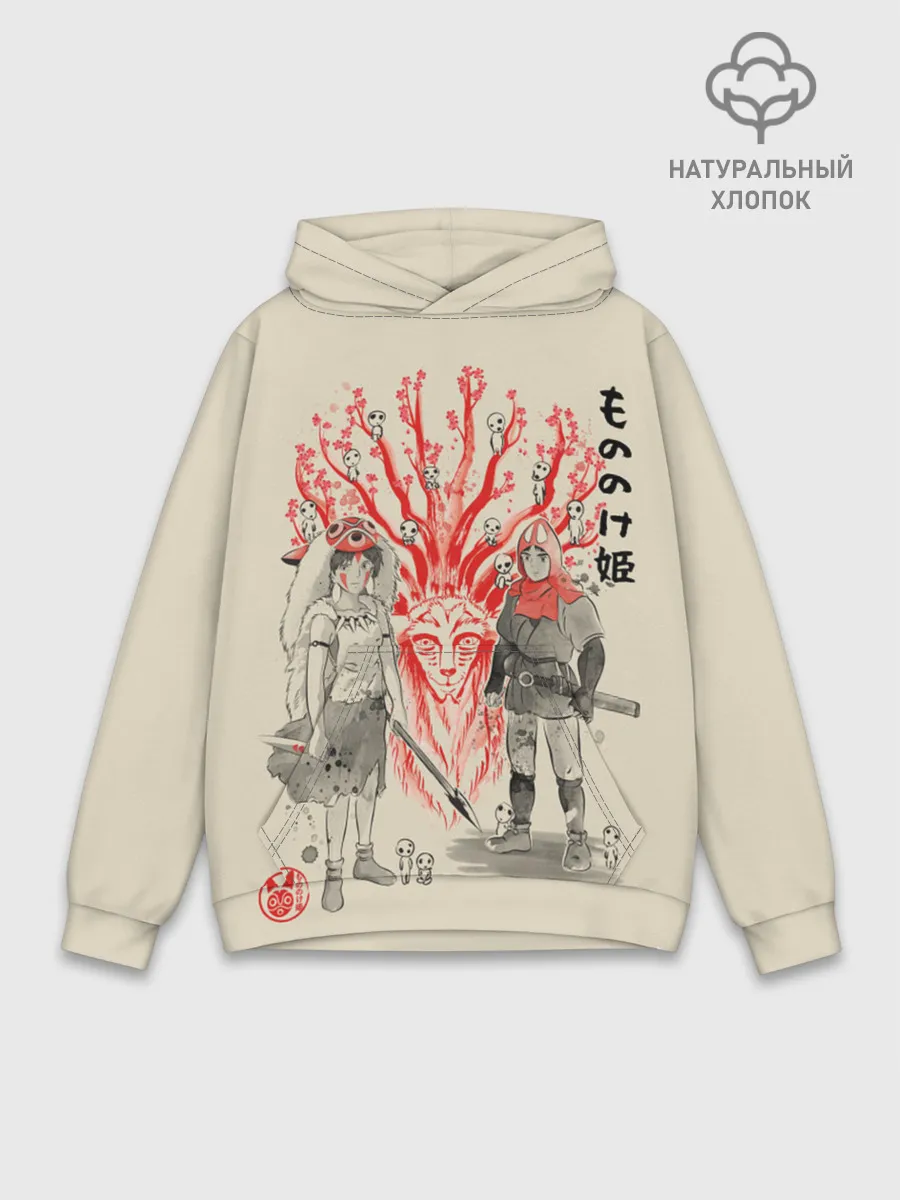 Худи мужской база хлопок / Принцесса Мононоке