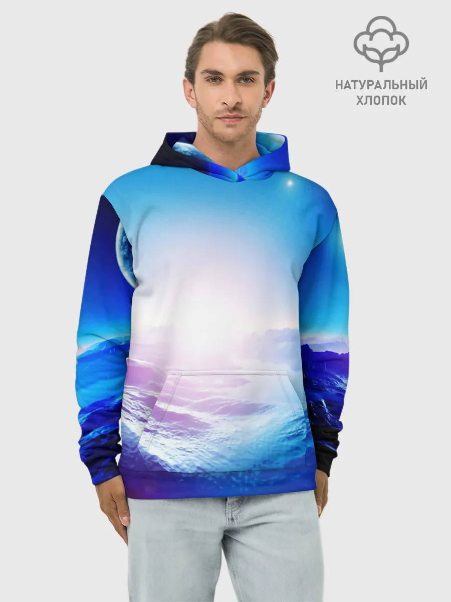 Худи мужской база хлопок / ЛУНА