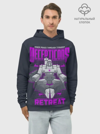 Худи мужской база хлопок / Трансформеры Decepticons