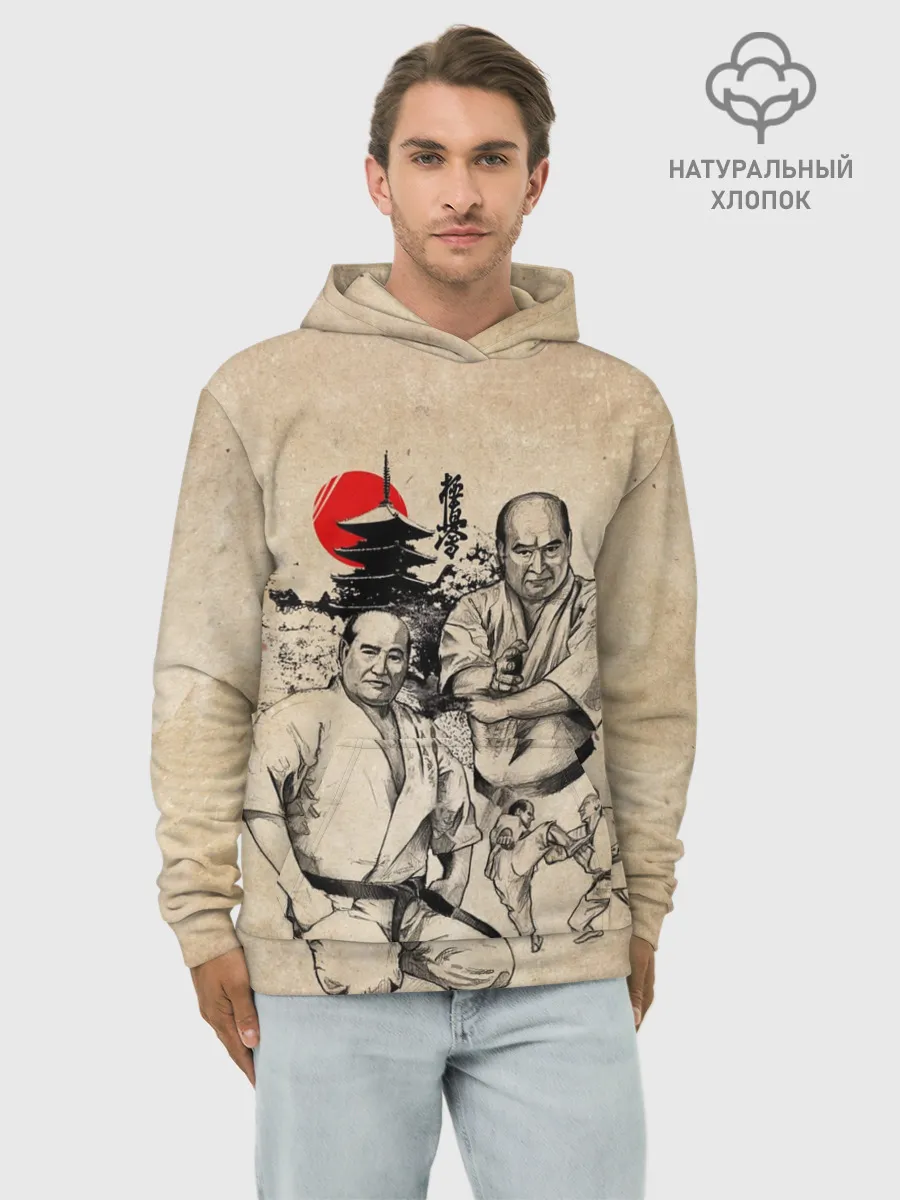 Худи мужской база хлопок / Масутацу Ояма