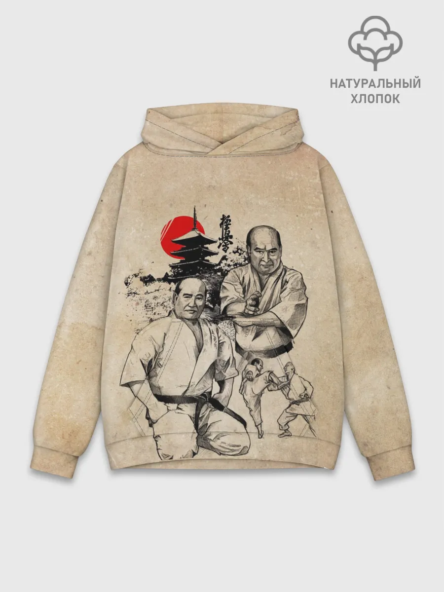 Худи мужской база хлопок / Масутацу Ояма