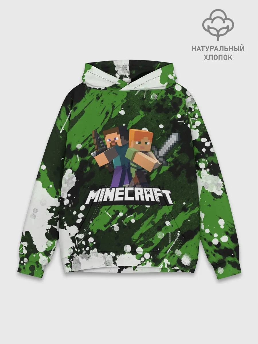 Худи мужской база хлопок / Minecraft / Майнкрафт