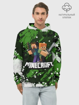 Худи мужской база хлопок / Minecraft / Майнкрафт