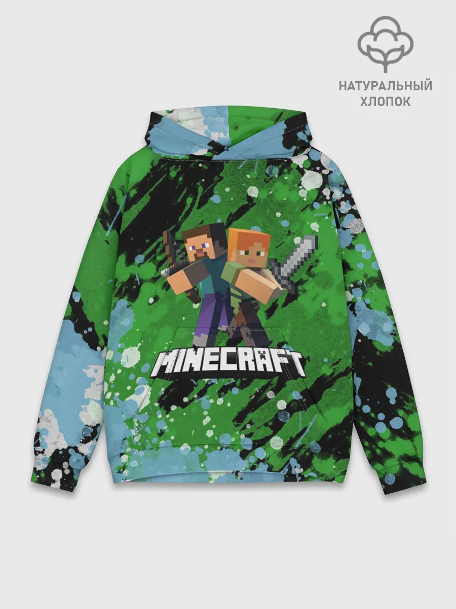 Худи мужской база хлопок / Minecraft / Майнкрафт