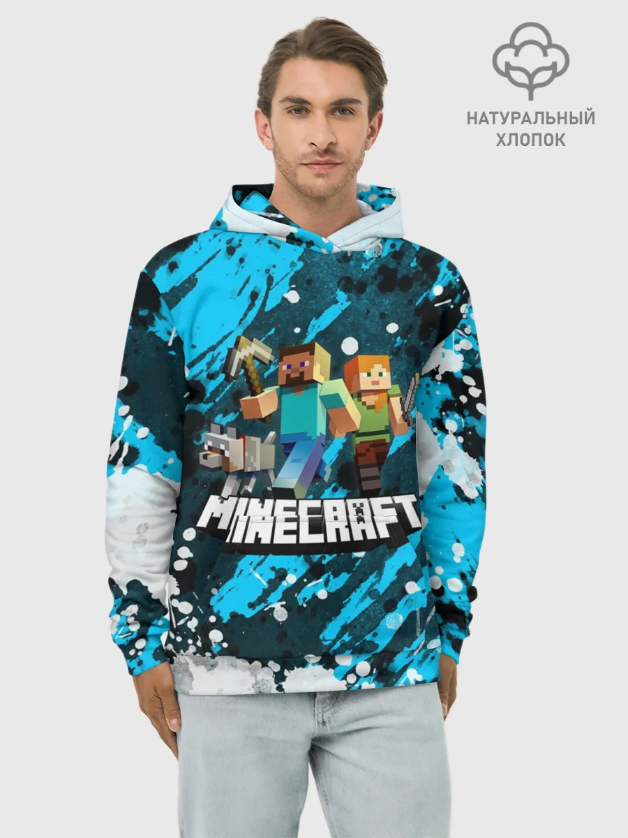 Худи мужской база хлопок / Minecraft / Майнкрафт