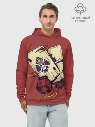Худи мужской база хлопок / Карты One Piece