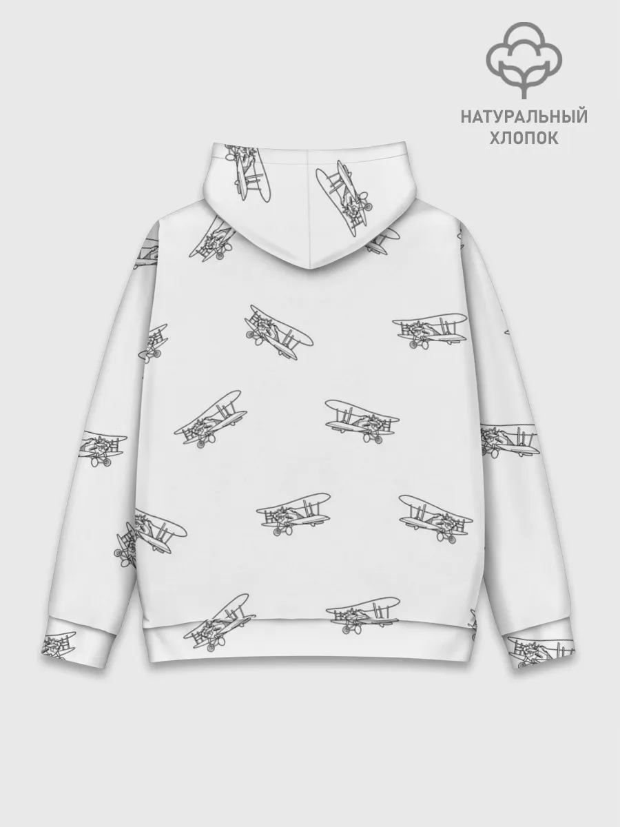 Худи мужской база хлопок / Самолеты к бою!