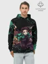 Худи мужской база хлопок / Персонажи Demon Slayer