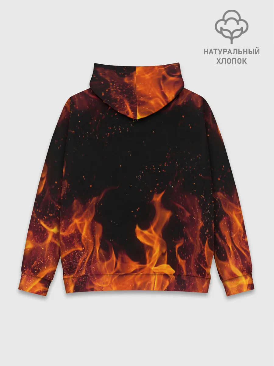 Худи мужской база хлопок / Kimetsu no Yaiba в огне