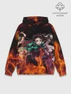 Худи мужской база хлопок / Kimetsu no Yaiba в огне