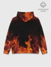 Худи мужской база хлопок / Kimetsu no Yaiba в огне