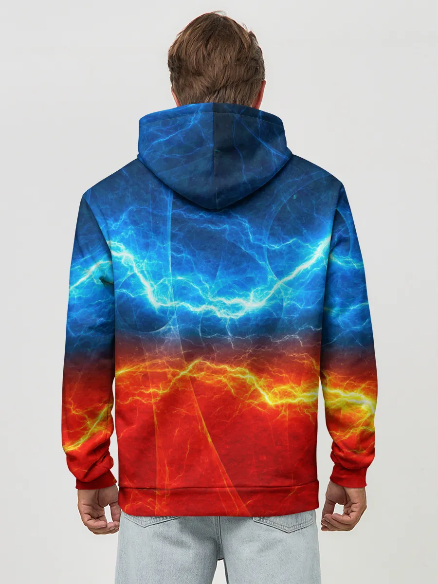 Худи мужской база хлопок / Лёд и огонь