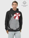 Худи мужской база хлопок / Тоторо и Umbrella Corp.