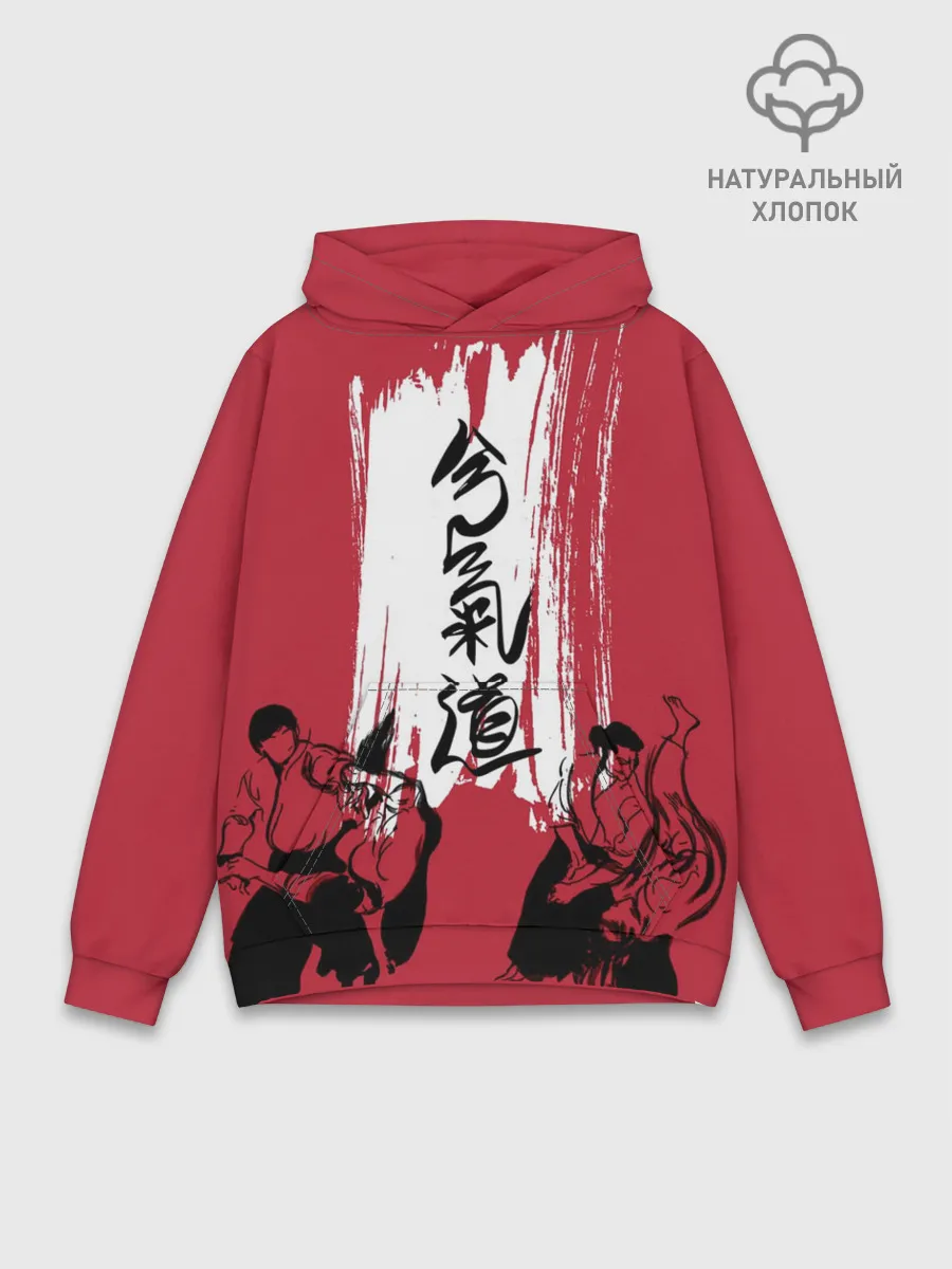 Худи мужской база хлопок / Айкидо