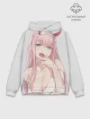 Худи мужской база хлопок / Ahegao Zero Two