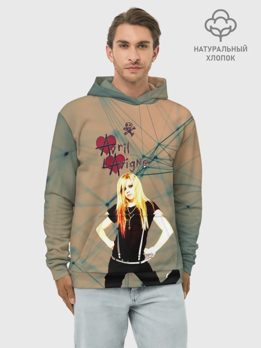 Худи мужской база хлопок / Avril Lavigne
